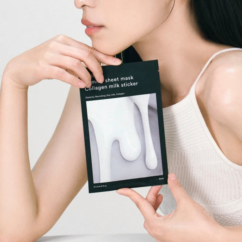 Abib - Gummy Sheet Mask Collagen Milk Sticker 27ml. (Pack of 3)