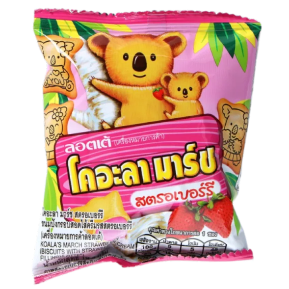Koala's March - Strawberry Flavor 19.5 g. (Pack of 6)