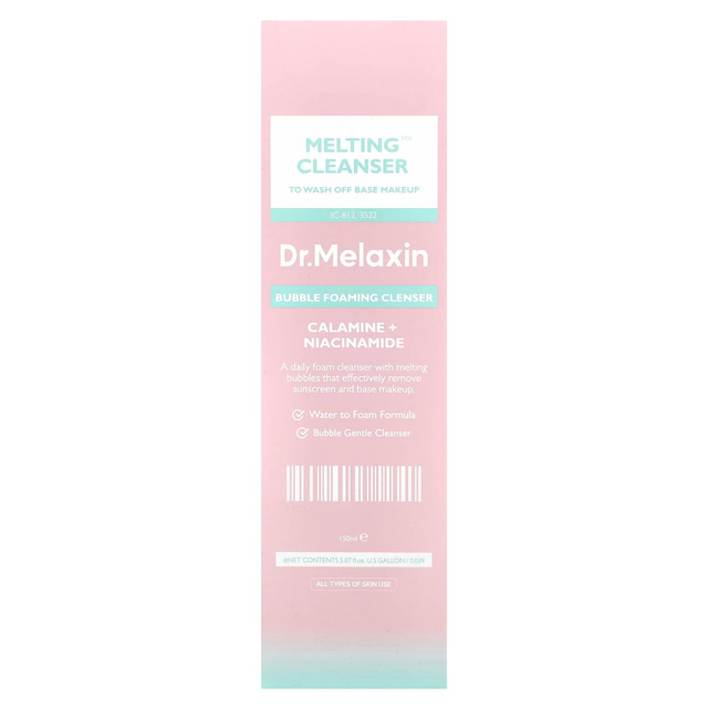 Dr.Melaxin - Melting Bubble Foaming Cleanser with Calamine + Niacinamide 150ml.
