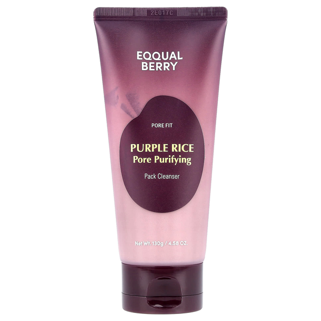 EQQUALBERRY - Bundle of: 1x Purple Rice Pore Purifying Pack Cleanser 130g. + 1x Purple PDRN Pore Minimizing Serum 30ml.