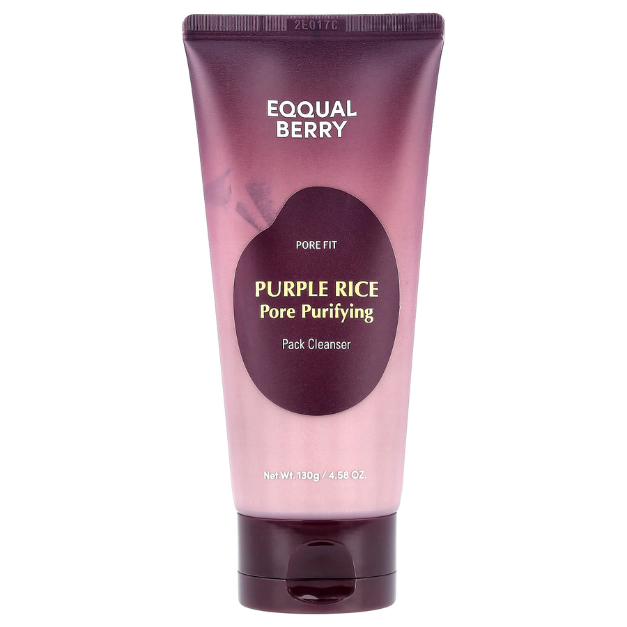 EQQUALBERRY - Bundle of: 1x Purple Rice Pore Purifying Pack Cleanser 130g. + 1x Purple PDRN Pore Minimizing Serum 30ml.