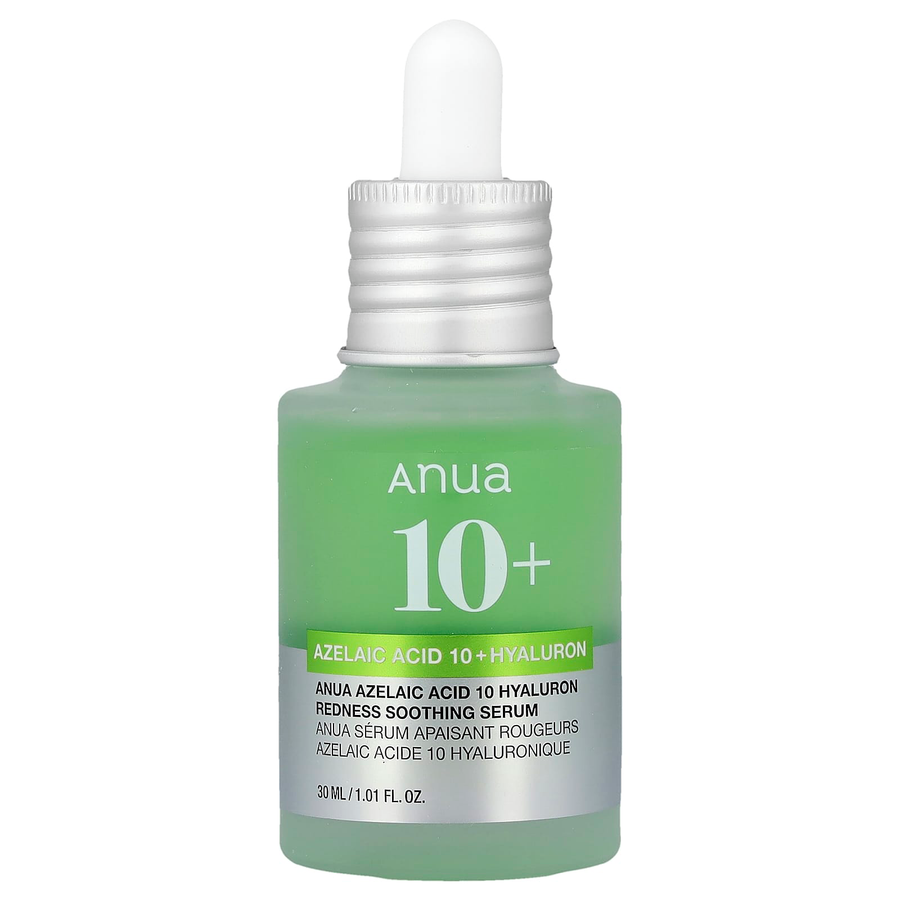 Anua - Bundle of: 1x Azelaic 10 Hyaluron Redness Soothing Pad (90 Pads) + 1x Azelaic Acid 10 Hyaluron Redness Soothing Serum 30ml.