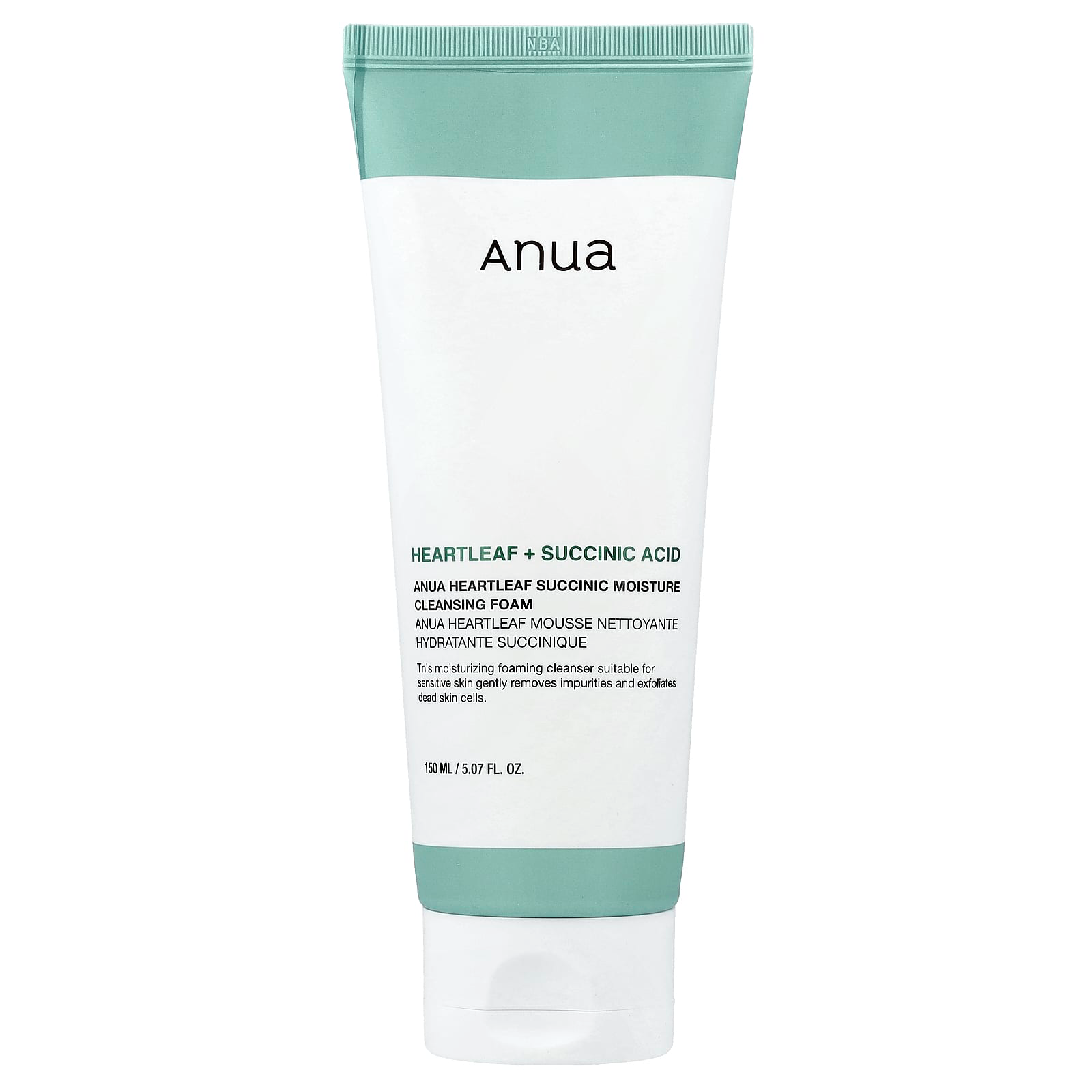 Anua - Heartleaf Succinic Moisture Cleansing Foam 150ml.
