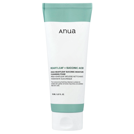 Anua - Heartleaf Succinic Moisture Cleansing Foam 150ml.