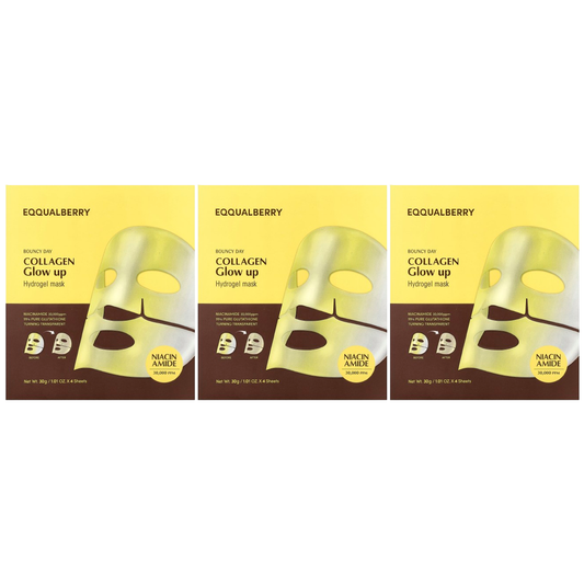 EQQUALBERRY - Collagen Glow Up Hydrogel Mask 30g. (Pack of 3)