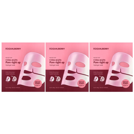 EQQUALBERRY - Collagen Pore-Tight Up Hydrogel Mask 30g. (Pack of 3)