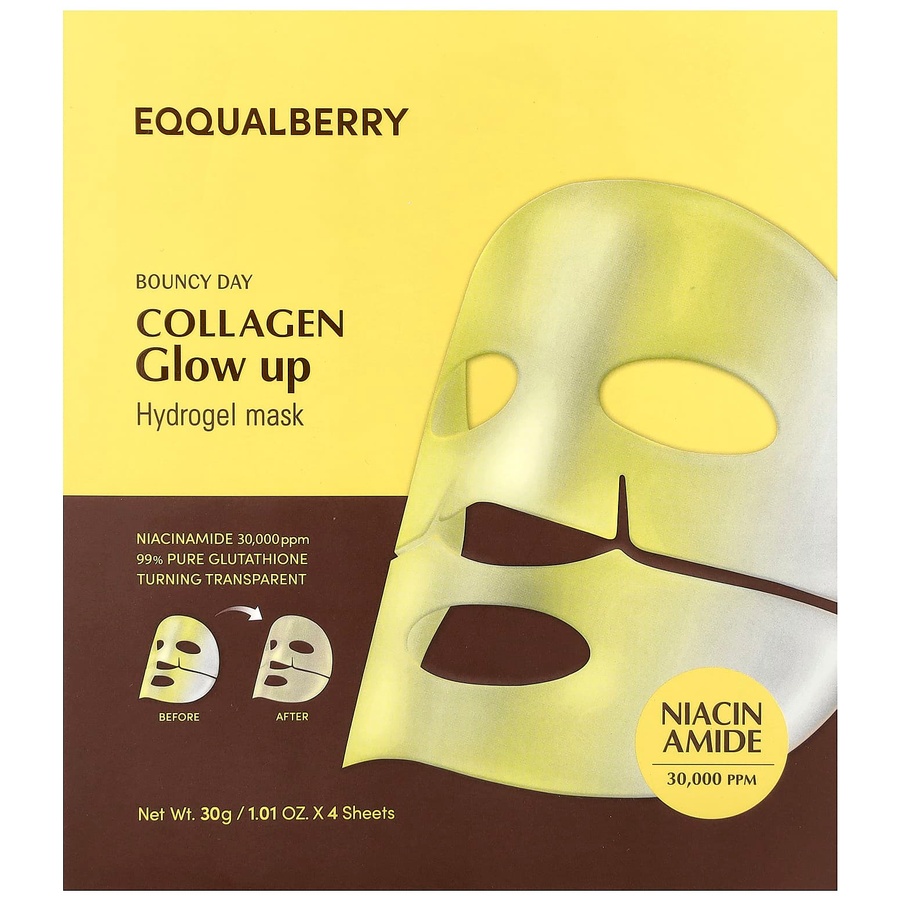 EQQUALBERRY - Collagen Glow Up Hydrogel Mask 30g. (Pack of 3)