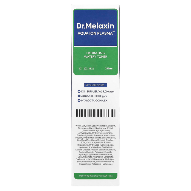 Dr.Melaxin - Aqua Ion Plasma Hydrating Watery Toner 200ml.