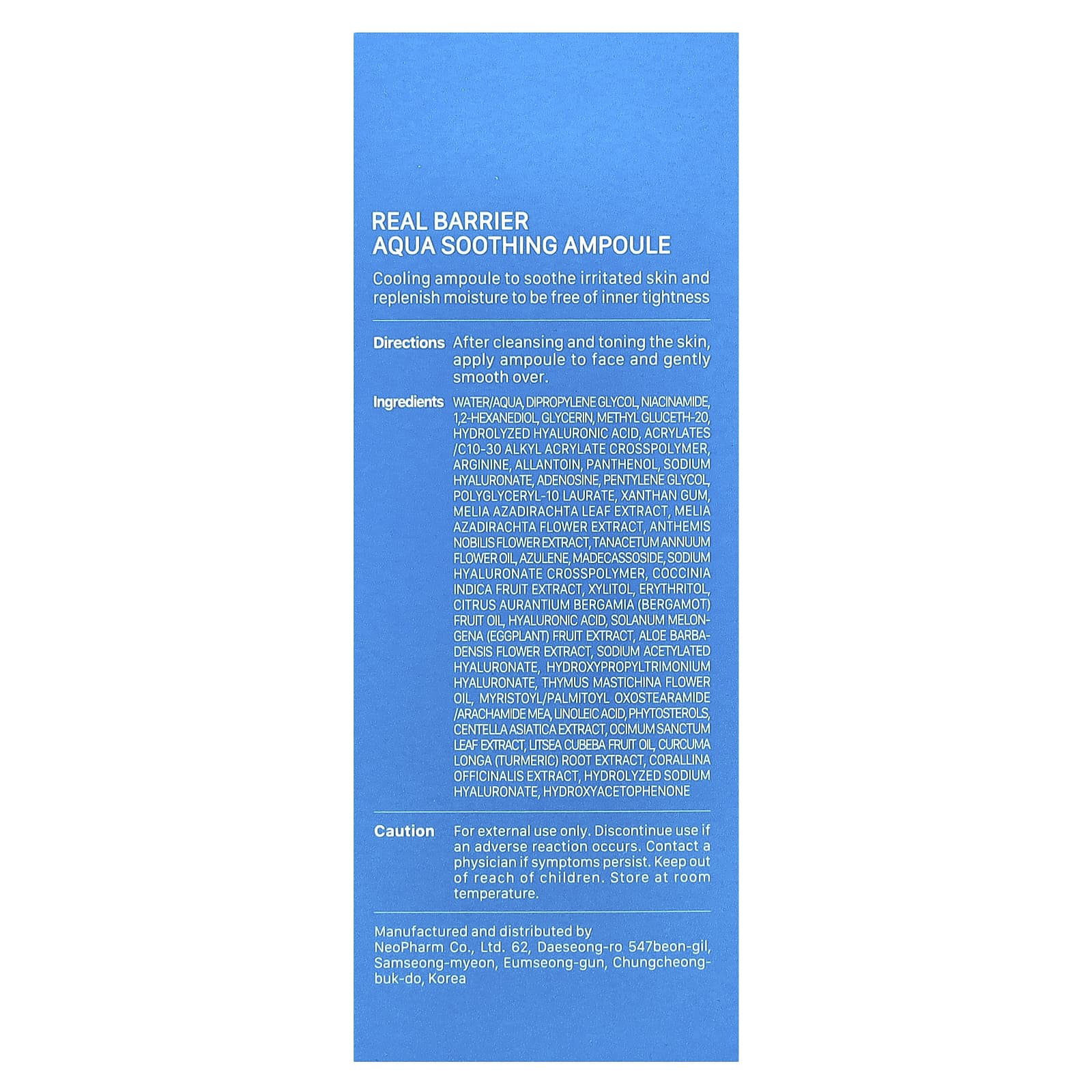 Real Barrier - Realbarrier Bundle of 1x Aqua Soothing Ampoule Set 50ml. + 1x Real Barrier Aqua Soothing Cream 25ml.