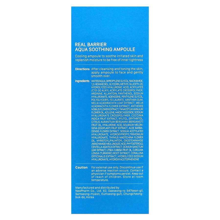 Real Barrier - Realbarrier Bundle of 1x Aqua Soothing Ampoule Set 50ml. + 1x Real Barrier Aqua Soothing Cream 25ml.