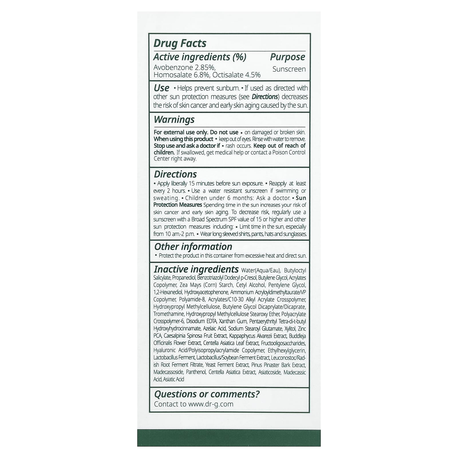 Dr.G - R.E.D Blemish Soothing Up Sun SPF50+ PA++++ 50ml.