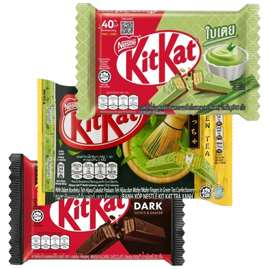 KitKat - Dark, Green Tea Premium and Pandan 35 g. each (Pack of 3 Mix)