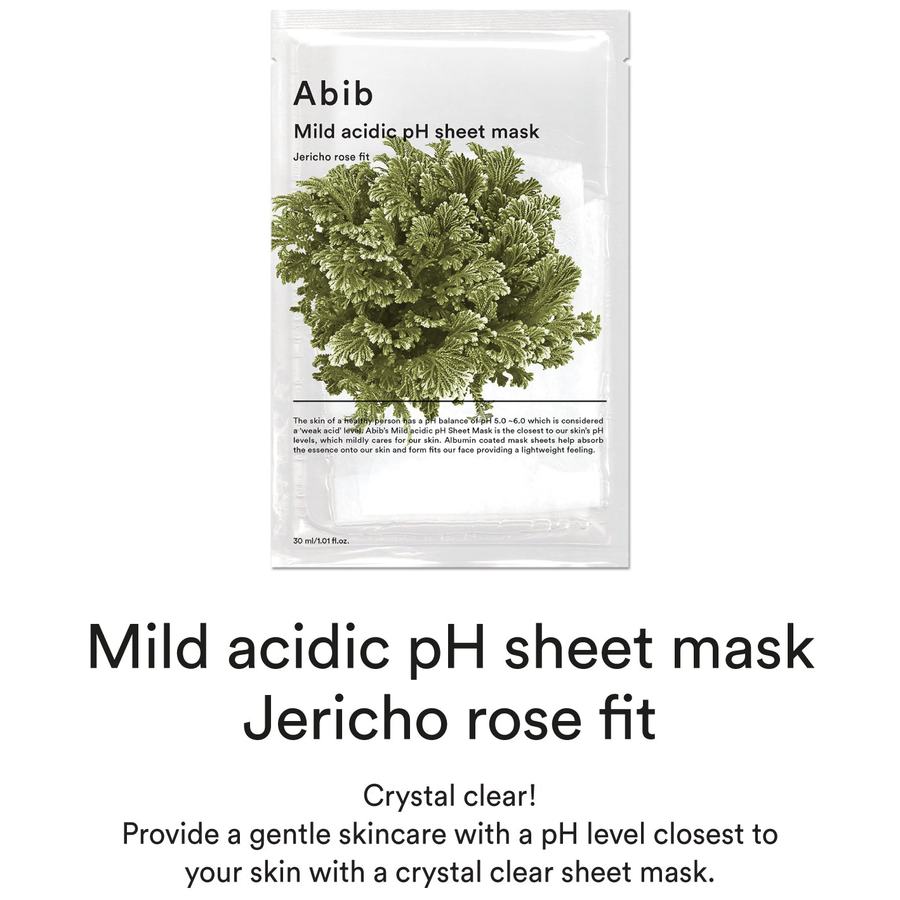 Abib - Mild Acidic pH Sheet Face Mask, Jericho Rose Fit 30ml. (Pack of 3)