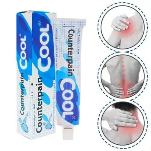 Counterpain - Warming Analgetic Gel 120g and Cool Cold Analgetic Balm 120g (Pack of 2) - Made in Thailand