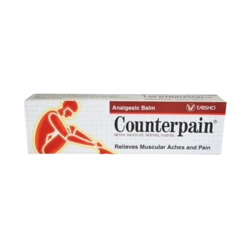 Counterpain - Warming Analgetic Gel 120g and Cool Cold Analgetic Balm 120g (Pack of 2) - Made in Thailand