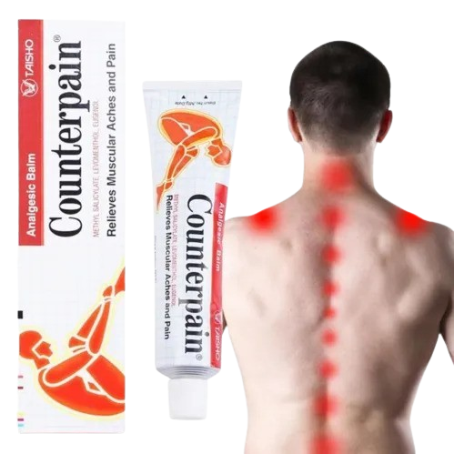 Counterpain - Warming Analgetic Gel 120g and Cool Cold Analgetic Balm 120g (Pack of 2) - Made in Thailand