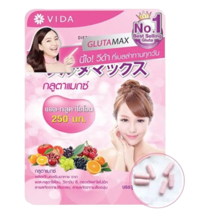 Vida - GlutaMax L-Glutathione 250 mg. (30 Capsules) - Made in Thailand