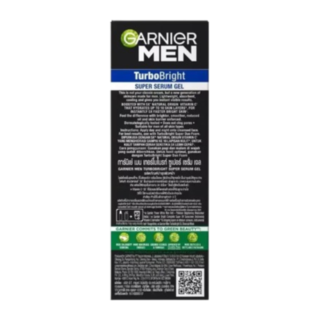 Garnier Men - Turbo Bright - 5x Vitamin C - Super Serum Gel 30ML - Made in Indonesia