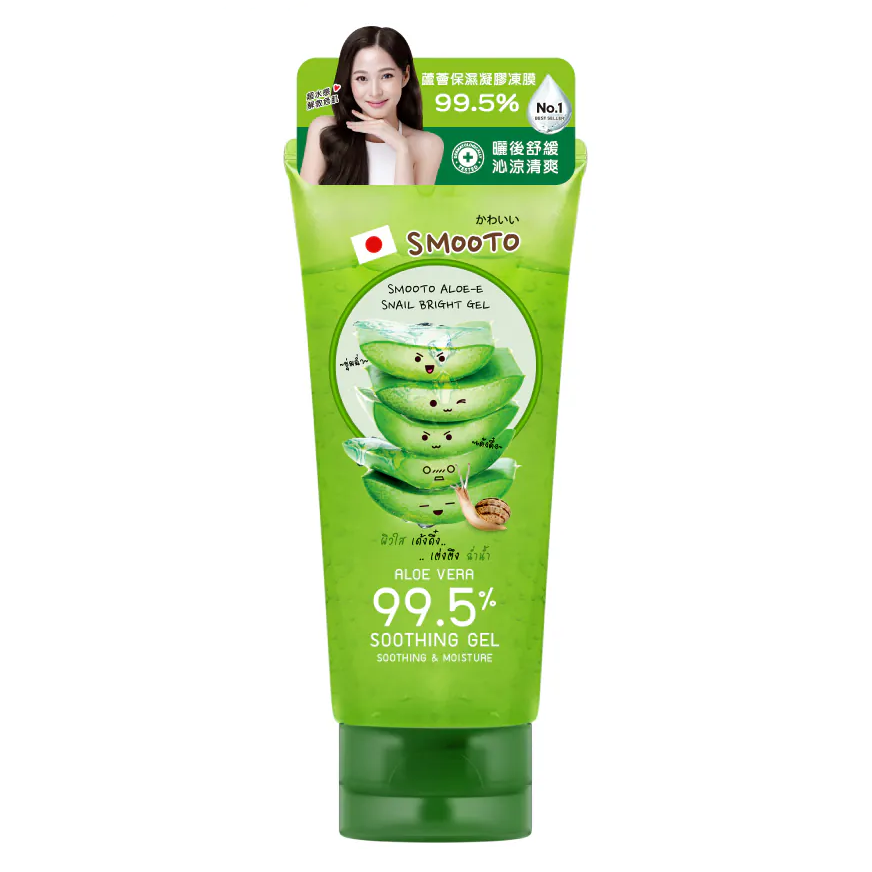 Smooto - Aloe-E Snail Bright Soothing Aloe Vera Gel 200g.