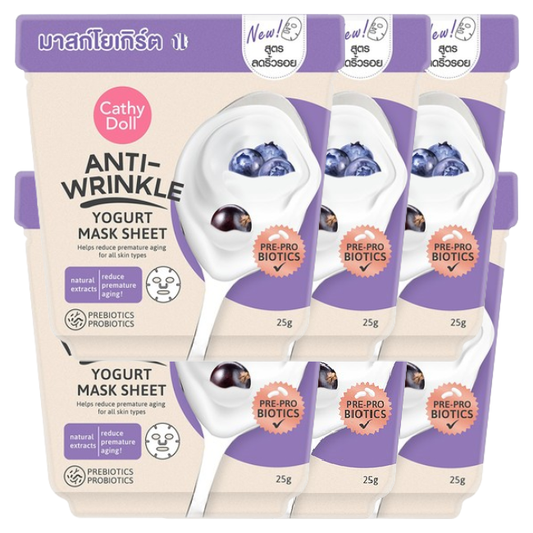 Cathy Doll - Anti-Wrinkle Yogurt Mask Sheet (Pack of 6)