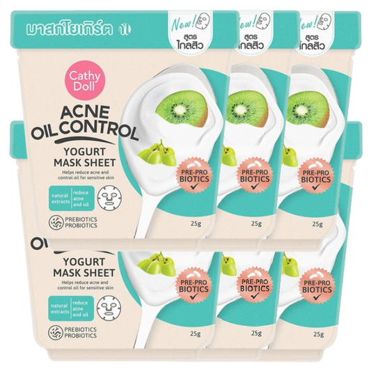 Cathy Doll - Acne Oil Control Yogurt Mask Sheet (Pack of 6)