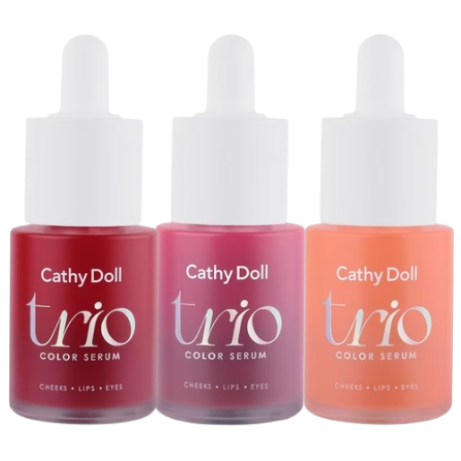 Cathy Doll - Trio Color Serums - Healthy Rose, Peony Pink and Freshy Peach 15ml. each (Pack of 3 Mix)