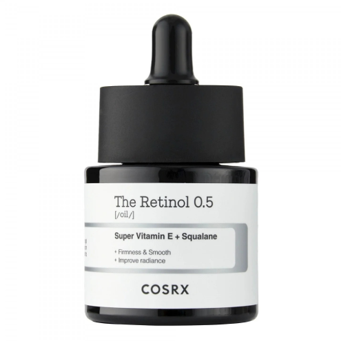 COSRX - The Retinol 0.5 Oil, Super Vitaming E + Squalane 20ml.