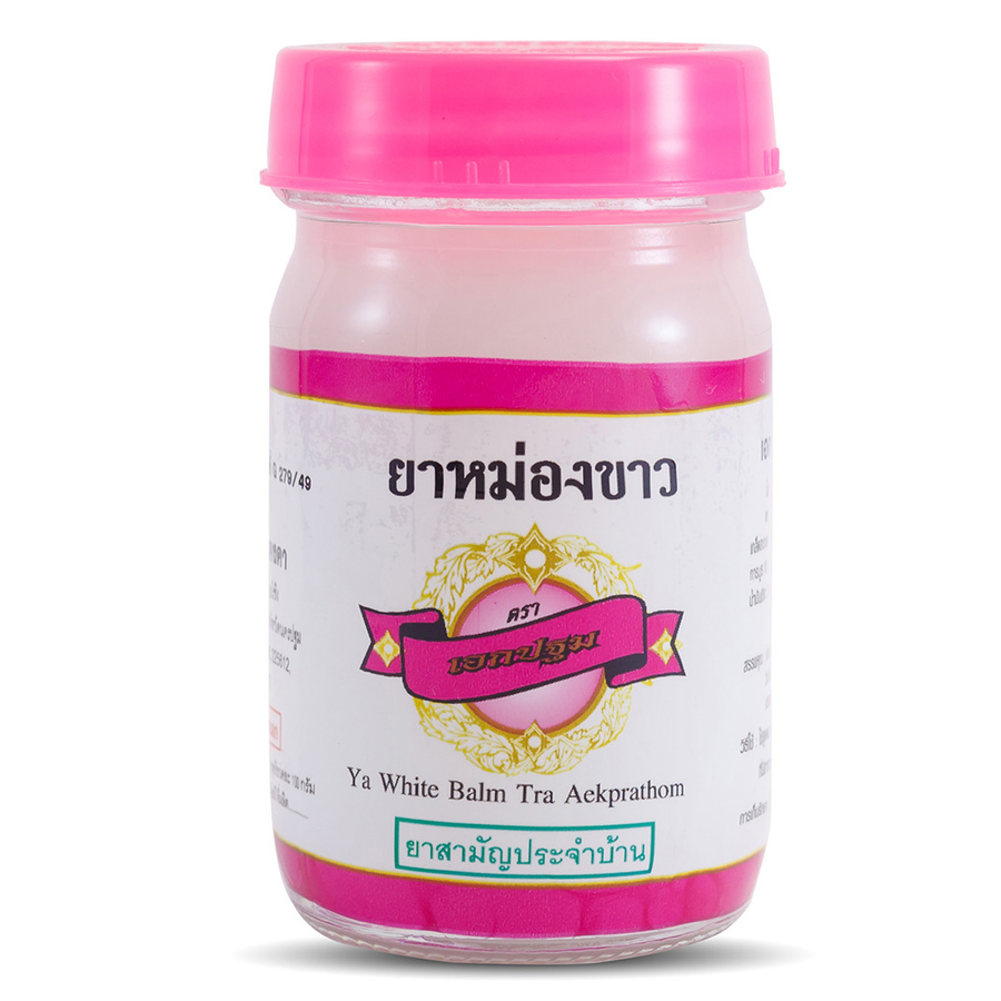 Kongkaherb - Ya White Balm Tra Aekprathom, Thai Herbal Massage Balm 100g.