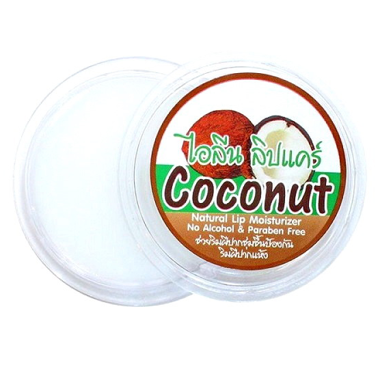 iLene - Coconut Natural Lip Care Balm Moisturiser 10g. (Pack of 8)