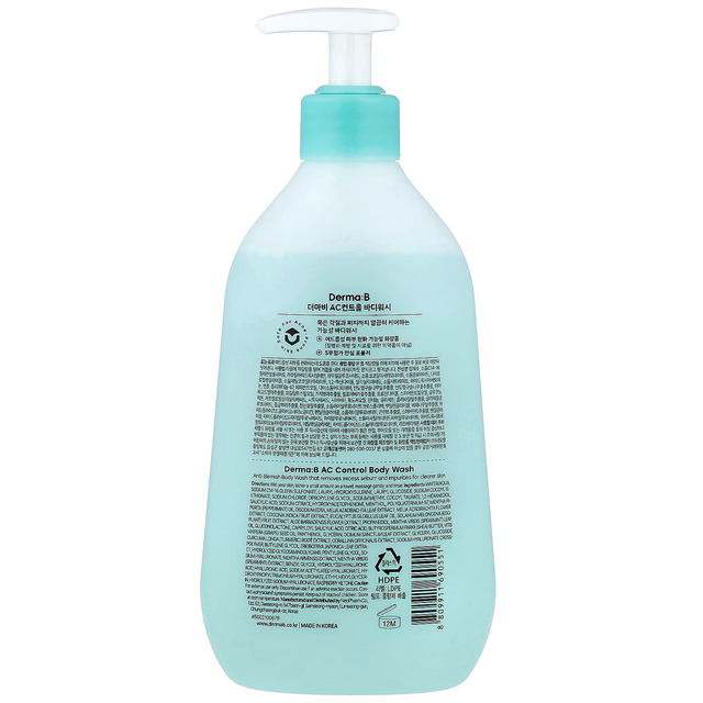 DERMA B - AC Control Body Wash 420ml.