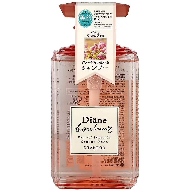 Moist Diane - Bonheur Natural & Organic Grasse Rose Shampoo 500ml.