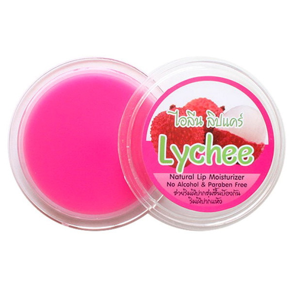 iLene - Lychee Natural Lip Care Balm Moisturiser 10g. (Pack of 8)