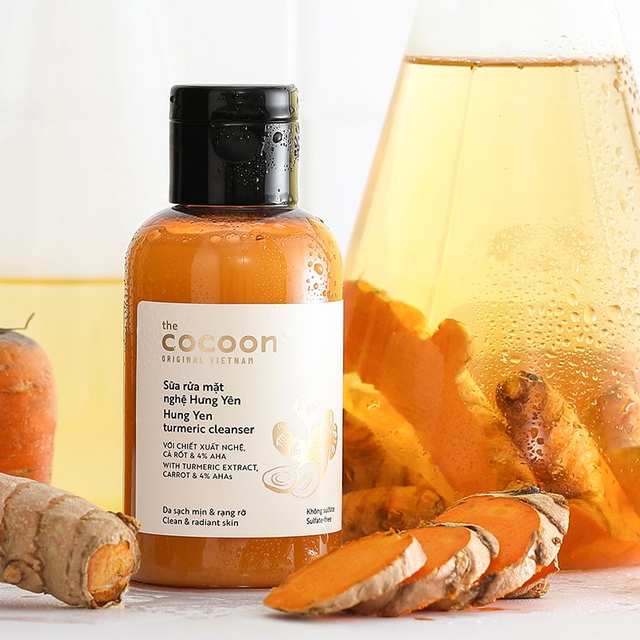 Cocoon Vietnam - Hung Yen Turmeric Cleanser (Sữa Rửa Mặt Nghệ Hưng Yên) with Turmeric Extract & Carrot 140ml.