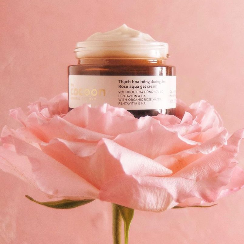 Cocoon Vietnam - Rose Aqua Gel Cream (Thạch Hoa Hồng Dưỡng Ẩm) with Organic Rose Water & HA 30ml.