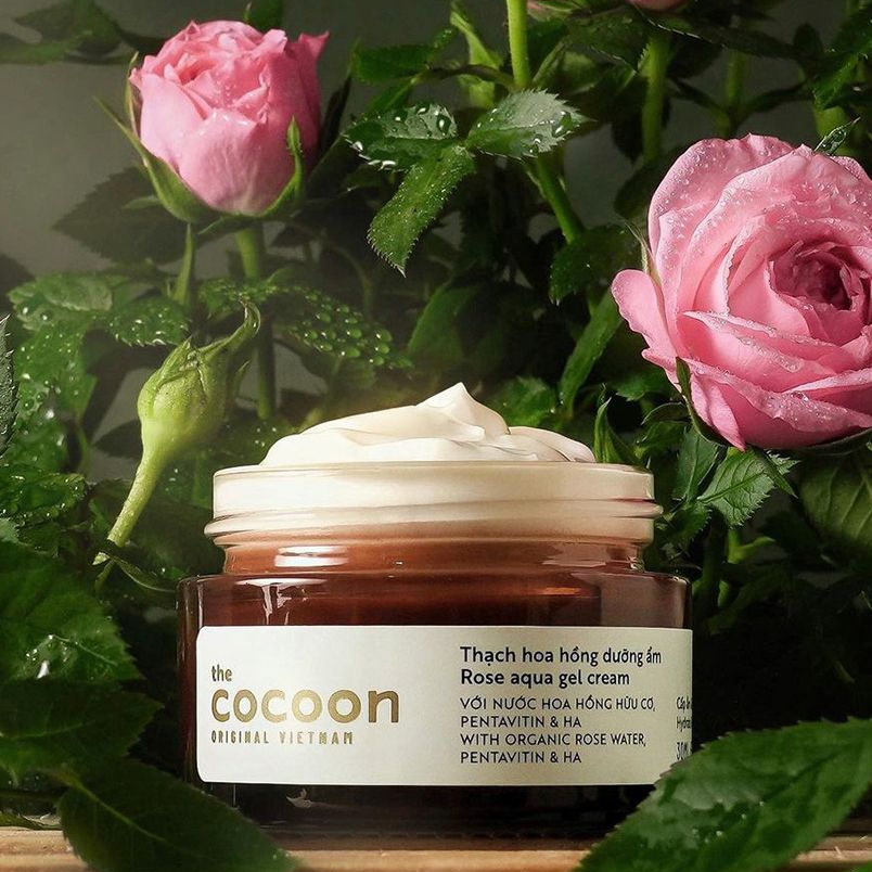 Cocoon Vietnam - Rose Aqua Gel Cream (Thạch Hoa Hồng Dưỡng Ẩm) with Organic Rose Water & HA 100ml.