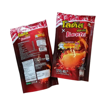 Lotus x Bento - Chicken Leg Snack - Squid Flavor 80g. (Pack of 3)