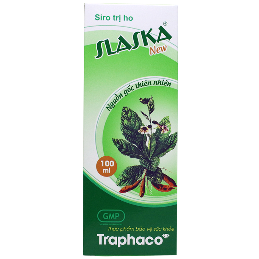 Traphaco - Slaska - Cough and Lung Support Natural Syrup Siro Ho & Bổ Phổi Tự Nhiên 100ml.