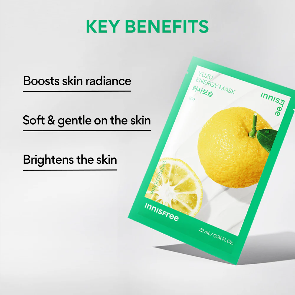 Innisfree - Squeeze Energy Mask Yuzu 22ml. (Pack of 3)