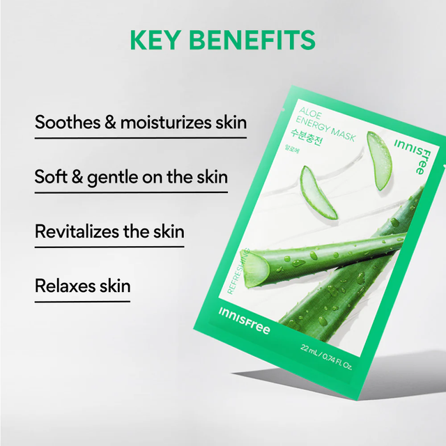 Innisfree - Squeeze Energy Mask Aloe 22ml. (Pack of 3)