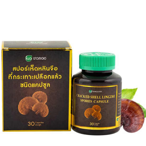 Khaolaor - Cracked Shell Lingzhi Spores (30 capsules)