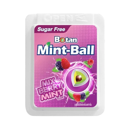 Botan - Mint Ball - Mixed Berry Mint Lozenges 4g. (Pack of 20)