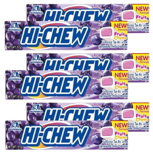 Morinaga - Hi-Chew - Grape Chewy Candy Stick 57g. (Pack of 6)