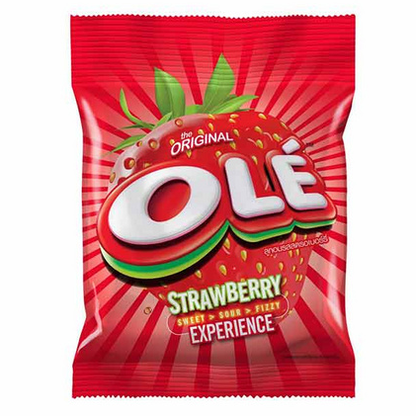 Olé - (Mix of 5) 1x Super Strawberry Lime 17.5g. - 1x Strawberry 28g. - 1x Watermelon Lemonade 25g. - 1x Berry Flavored 25g. - 1x Apple Kiwi 20g.