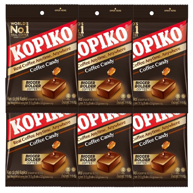 Kopiko - Coffee Candy 31.5 g (Pack of 6)