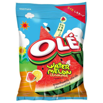 Olé - (Mix of 5) 1x Super Strawberry Lime 17.5g. - 1x Strawberry 28g. - 1x Watermelon Lemonade 25g. - 1x Berry Flavored 25g. - 1x Apple Kiwi 20g.