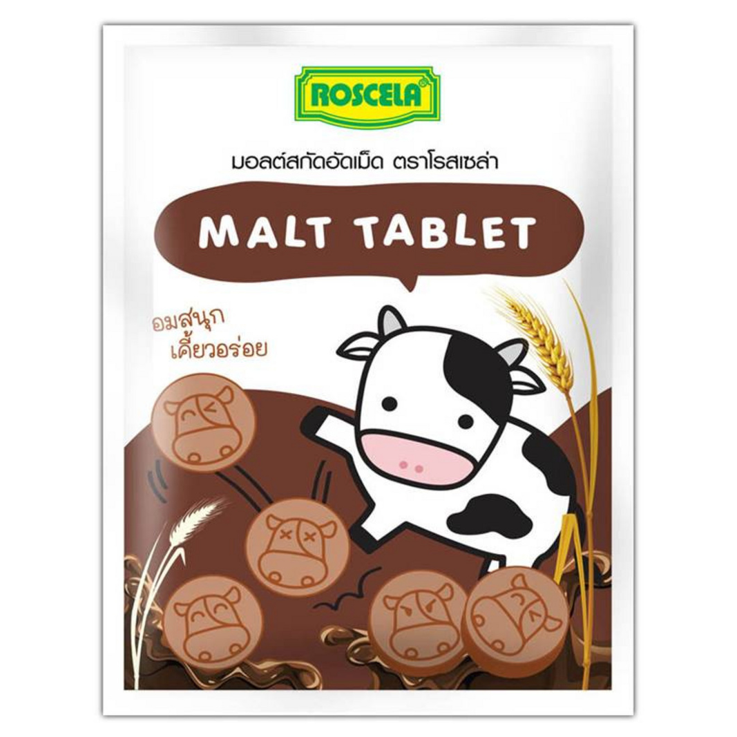 Roscela Malt Extract Tablets 15 g. (Pack of 12 sachets)