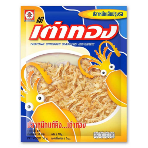 Taotong - Seasoned Squid Strips 31g. (Pack of 6)