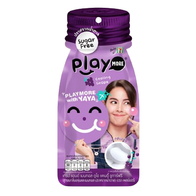 Playmore - Grape and Menthol Flavored Candy Sachet 12g. (Pack of 12 Sachets)