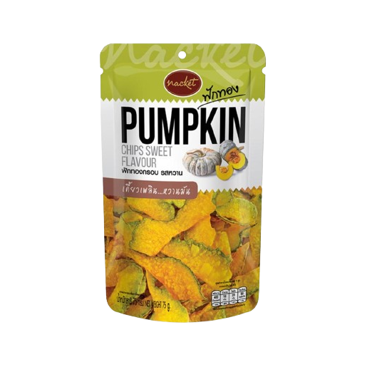 Nacket - Sweet Pumpkin Chips 75g. (Pack of 3)