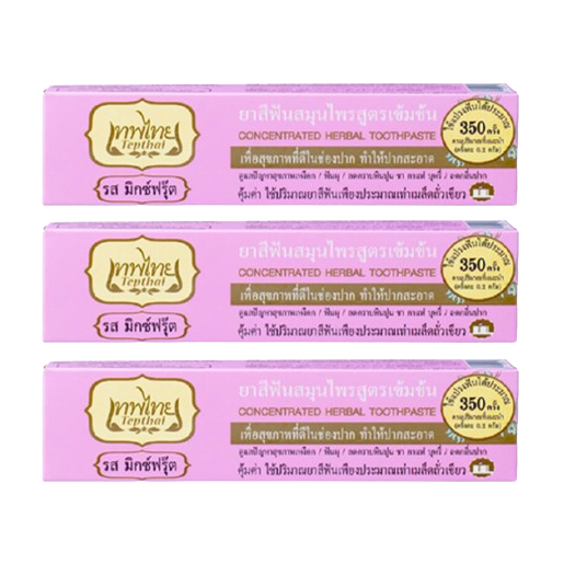 Thepthai - Herbal Toothpaste - Mixed Fruit 70 g. (Pack of 3)